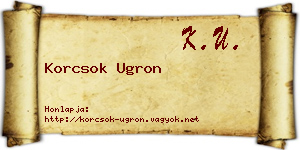 Korcsok Ugron névjegykártya